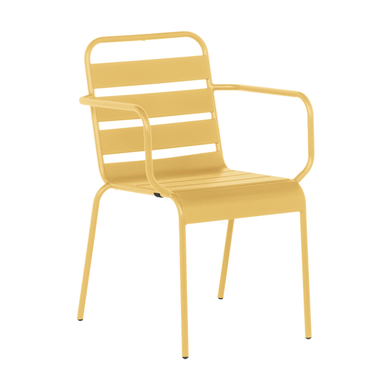 Метална градинарска столица INISA - жолта